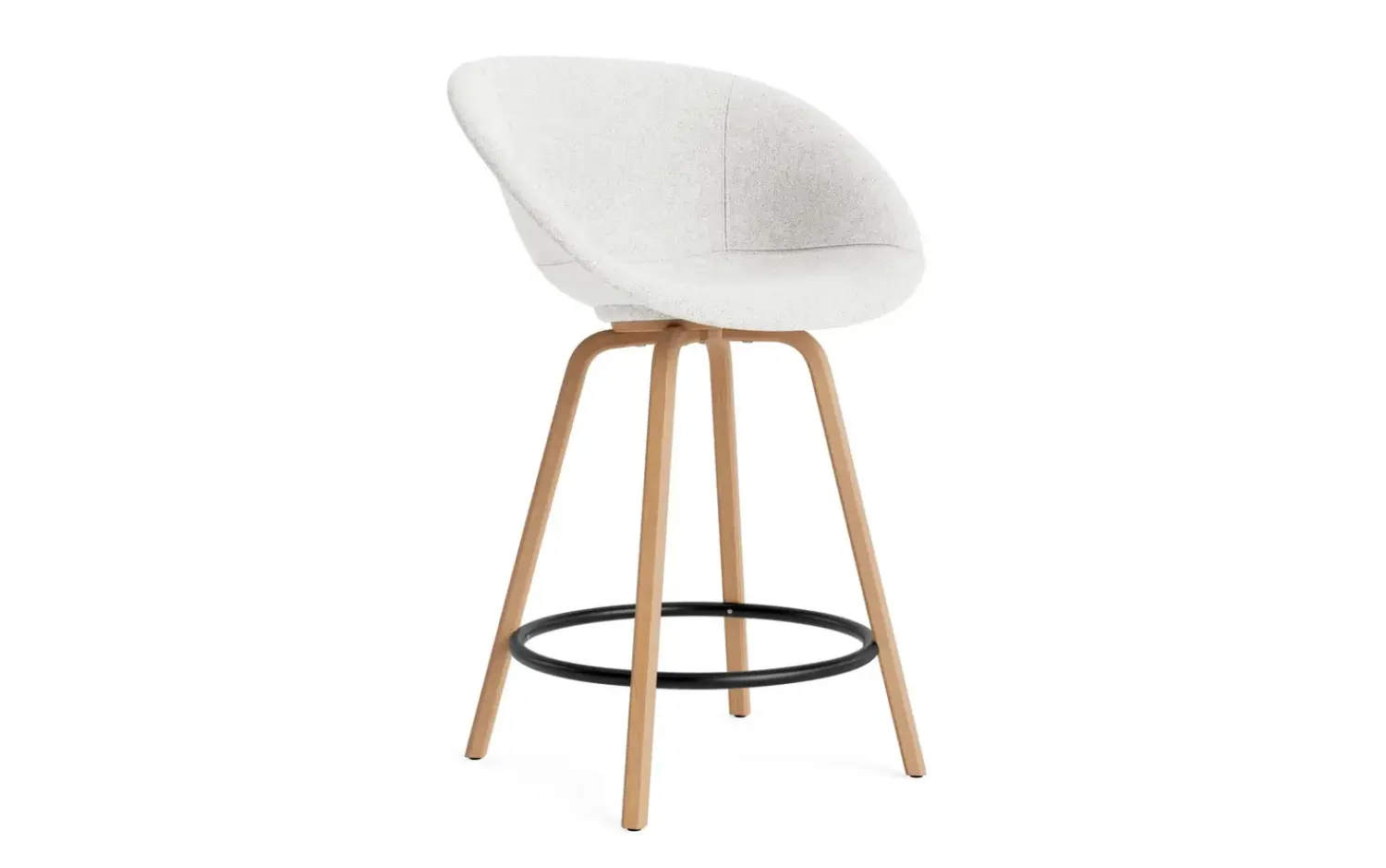 - Mat Bar Armchair 65 cm Full Upholstery Beech/Black - Hallingdal 110*Normann Copenhagen Discount