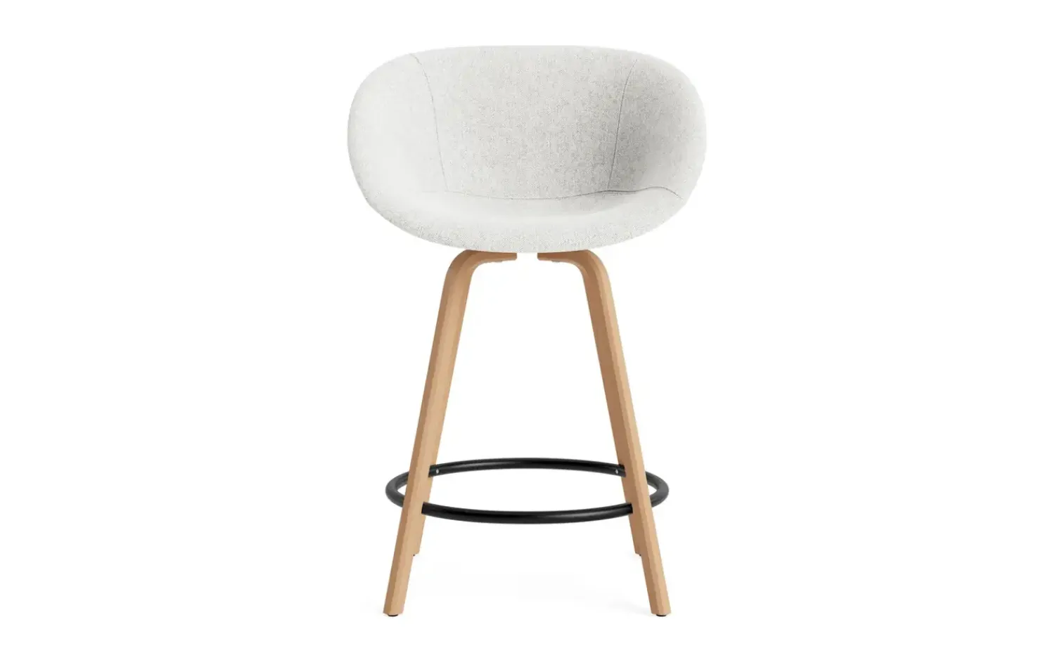 - Mat Bar Armchair 65 cm Full Upholstery Beech/Black - Hallingdal 110*Normann Copenhagen Discount