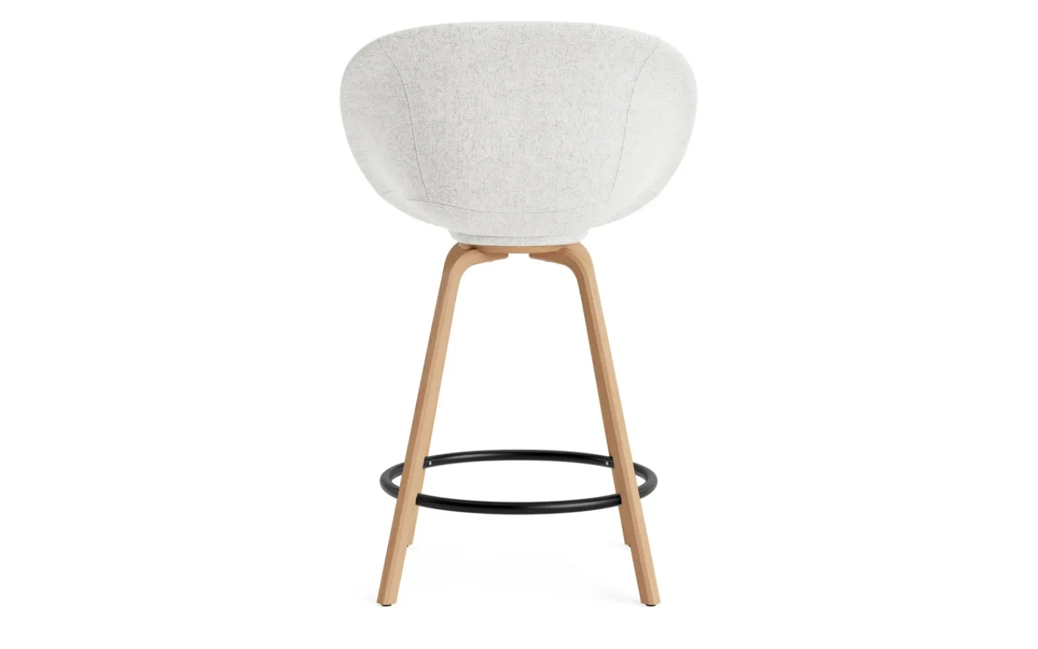 - Mat Bar Armchair 65 cm Full Upholstery Beech/Black - Hallingdal 110*Normann Copenhagen Discount