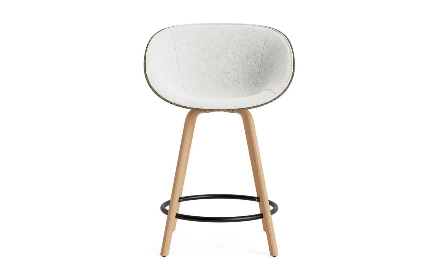 - Mat Bar Armchair 65 cm Front Upholstery Seaweed Beech/Black - Hallingdal 110*Normann Copenhagen Outlet