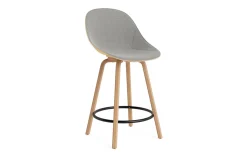 - Mat Bar Chair 65 cm Front Upholstery Hemp Beech/Black - Remix 133^Normann Copenhagen Best