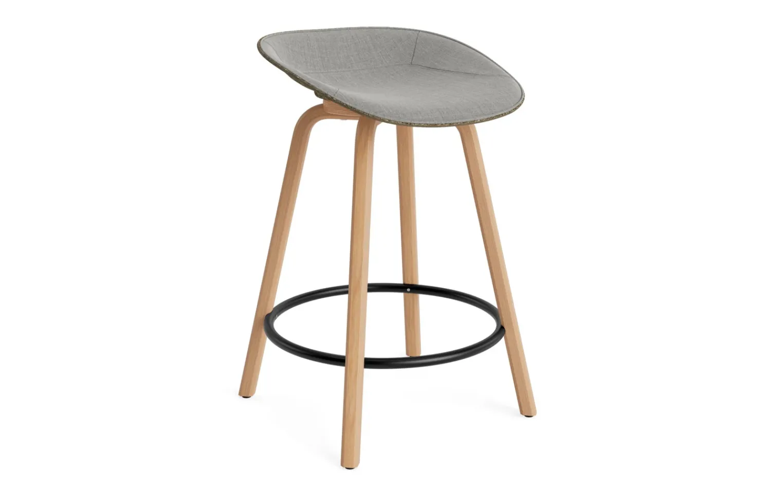 - Mat Barstool 65 cm Front Upholstery Seaweed Beech/Black - Remix 133^Normann Copenhagen Online