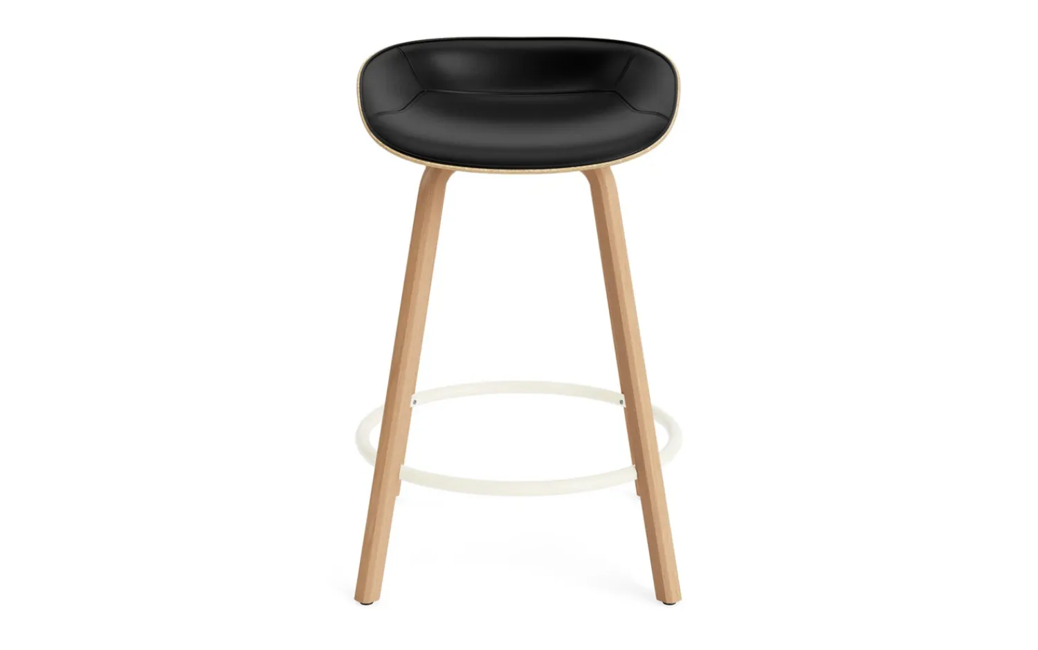 - Mat Barstool 65 cm Front Upholstery Hemp Beech/Cream - Ultra 41599*Normann Copenhagen Clearance