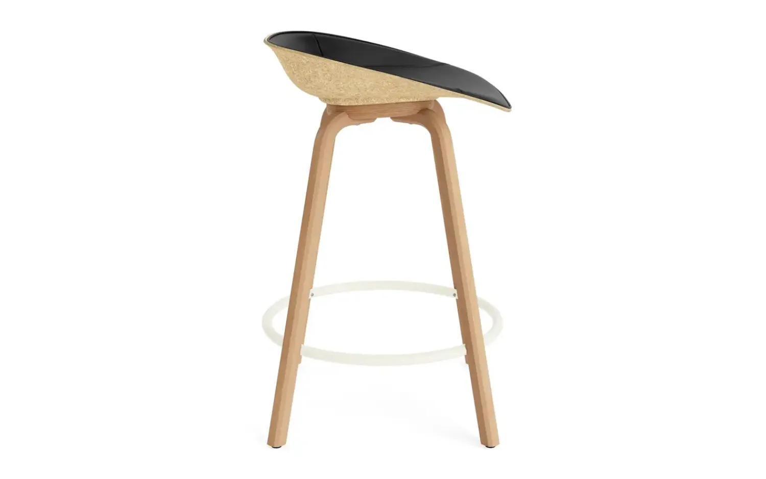 - Mat Barstool 65 cm Front Upholstery Hemp Beech/Cream - Ultra 41599*Normann Copenhagen Clearance