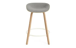 - Mat Barstool 65 cm Front Upholstery Hemp Beech/Cream - Remix 133*Normann Copenhagen New