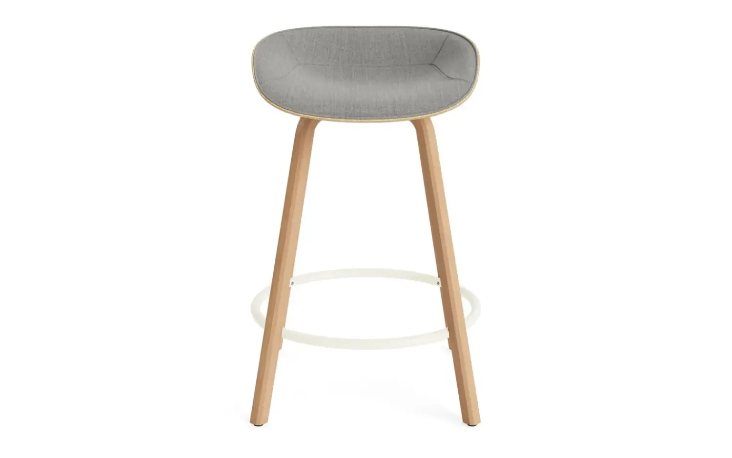 - Mat Barstool 65 cm Front Upholstery Hemp Beech/Cream - Remix 133*Normann Copenhagen New