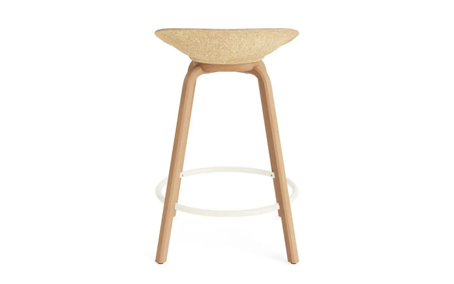 - Mat Barstool 65 cm Front Upholstery Hemp Beech/Cream - Remix 133*Normann Copenhagen New