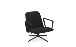 - Pad Lounge Chair Low Swivel Black Alu^Normann Copenhagen Best