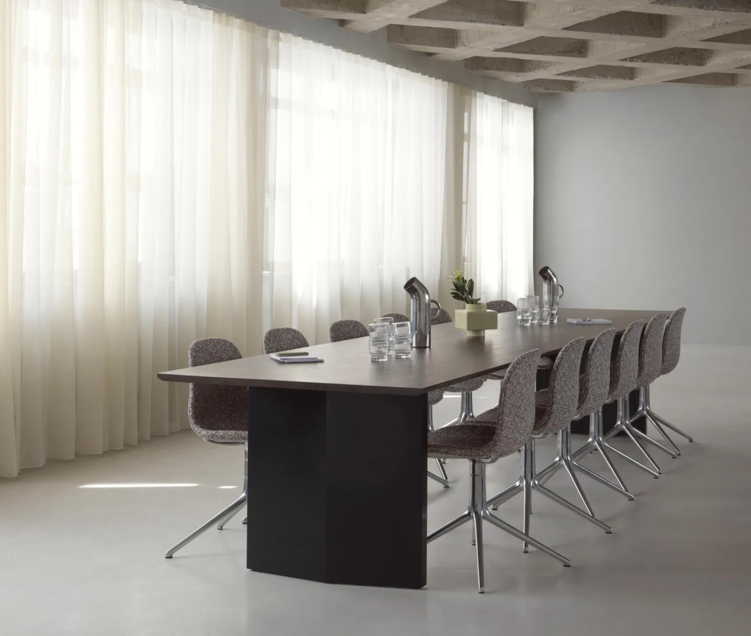 - Panel Table - 100 x 420 cm - Black - mørkebrun^Normann Copenhagen Hot