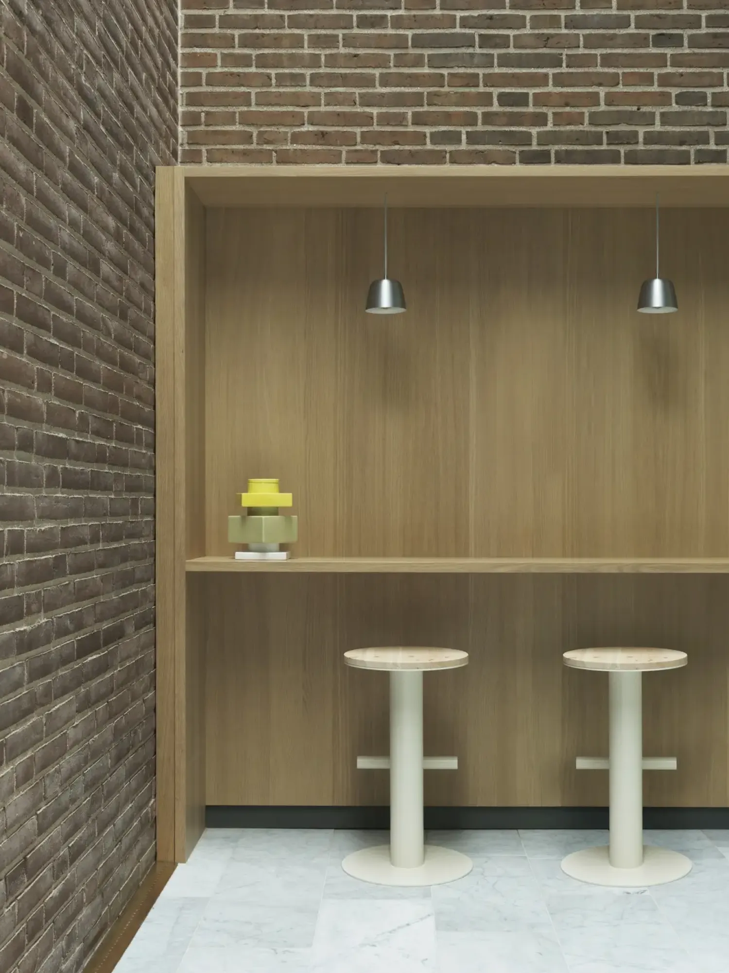 - Pole Barstool 75 cm - Pine/Sand*Normann Copenhagen