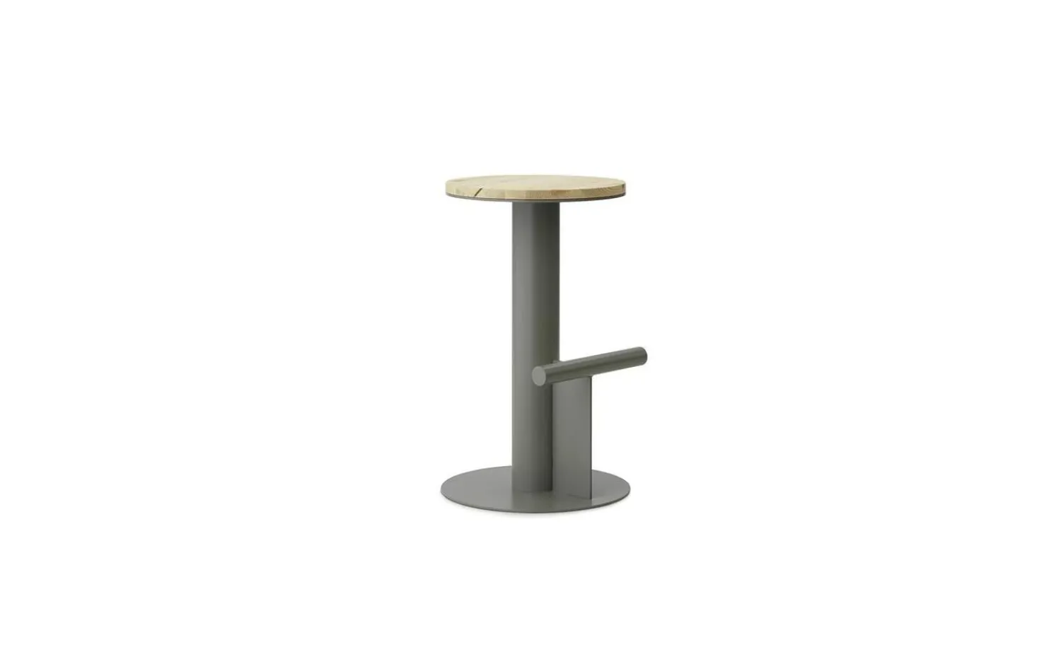 - Pole Barstool 65 cm - Pine/Grey*Normann Copenhagen