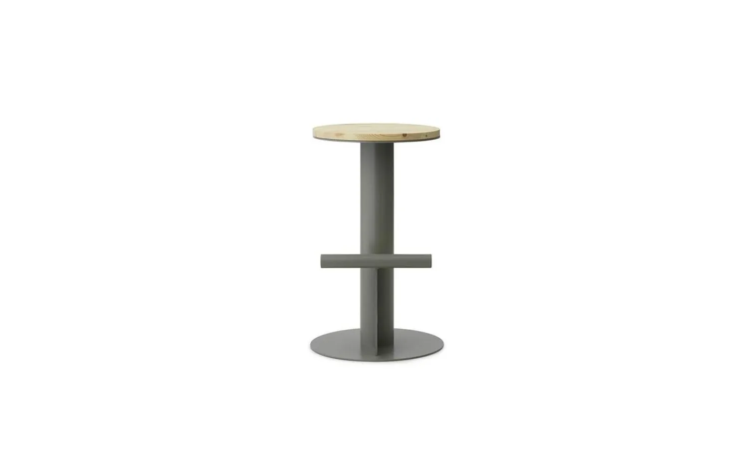 - Pole Barstool 65 cm - Pine/Grey*Normann Copenhagen