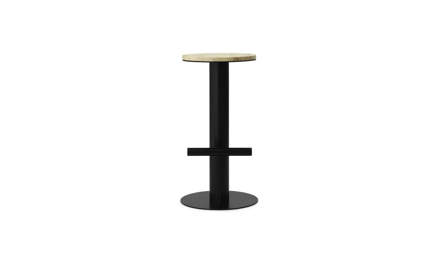 - Pole Barstool 75 cm - Pine/Black*Normann Copenhagen Best