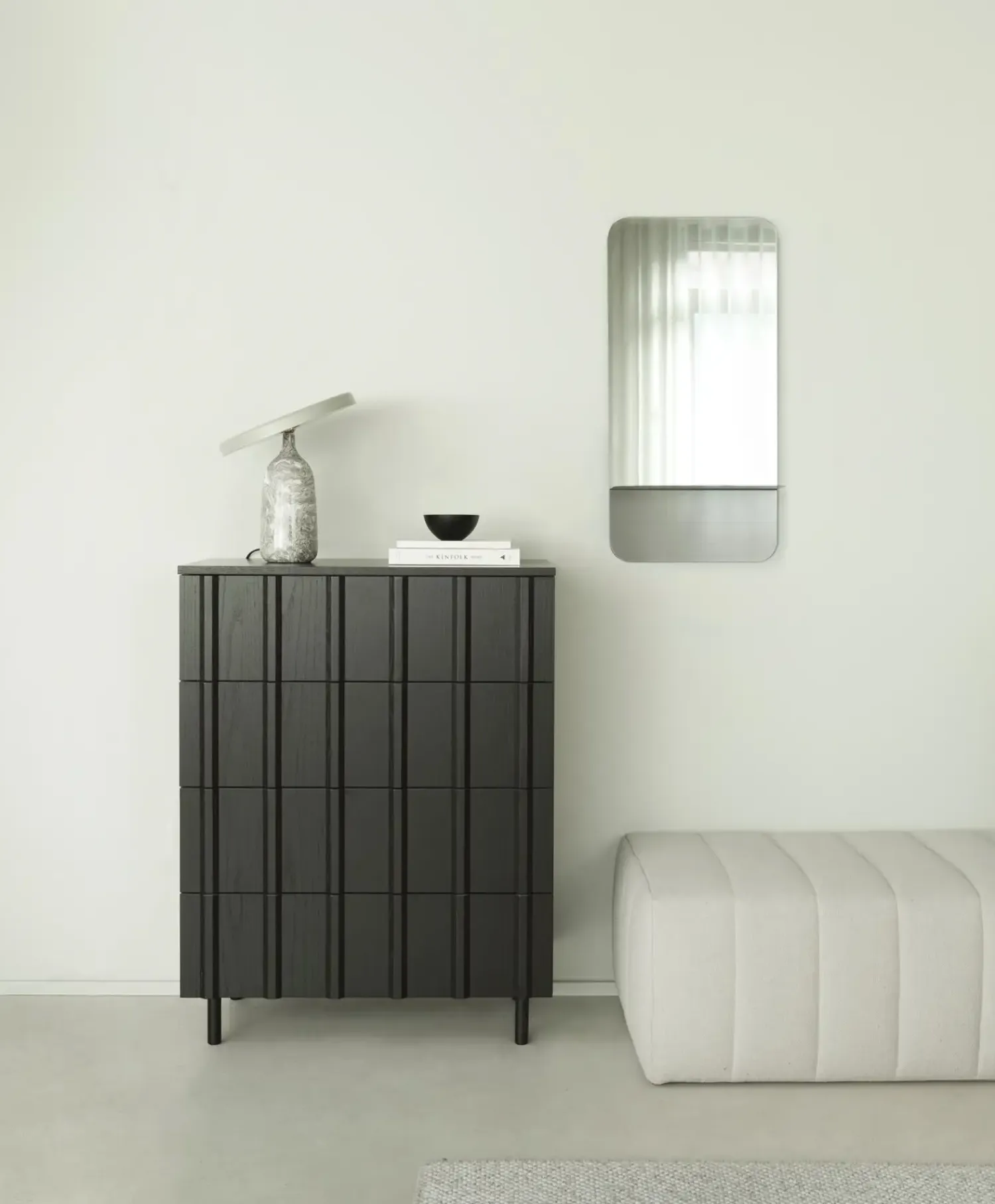 - Rib kommode m. 4 skuffer - sort*Normann Copenhagen Discount