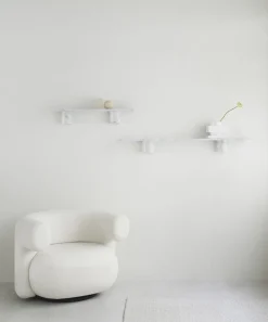 - Sten Hylde - 120 cm - hvid marmor*Normann Copenhagen Discount