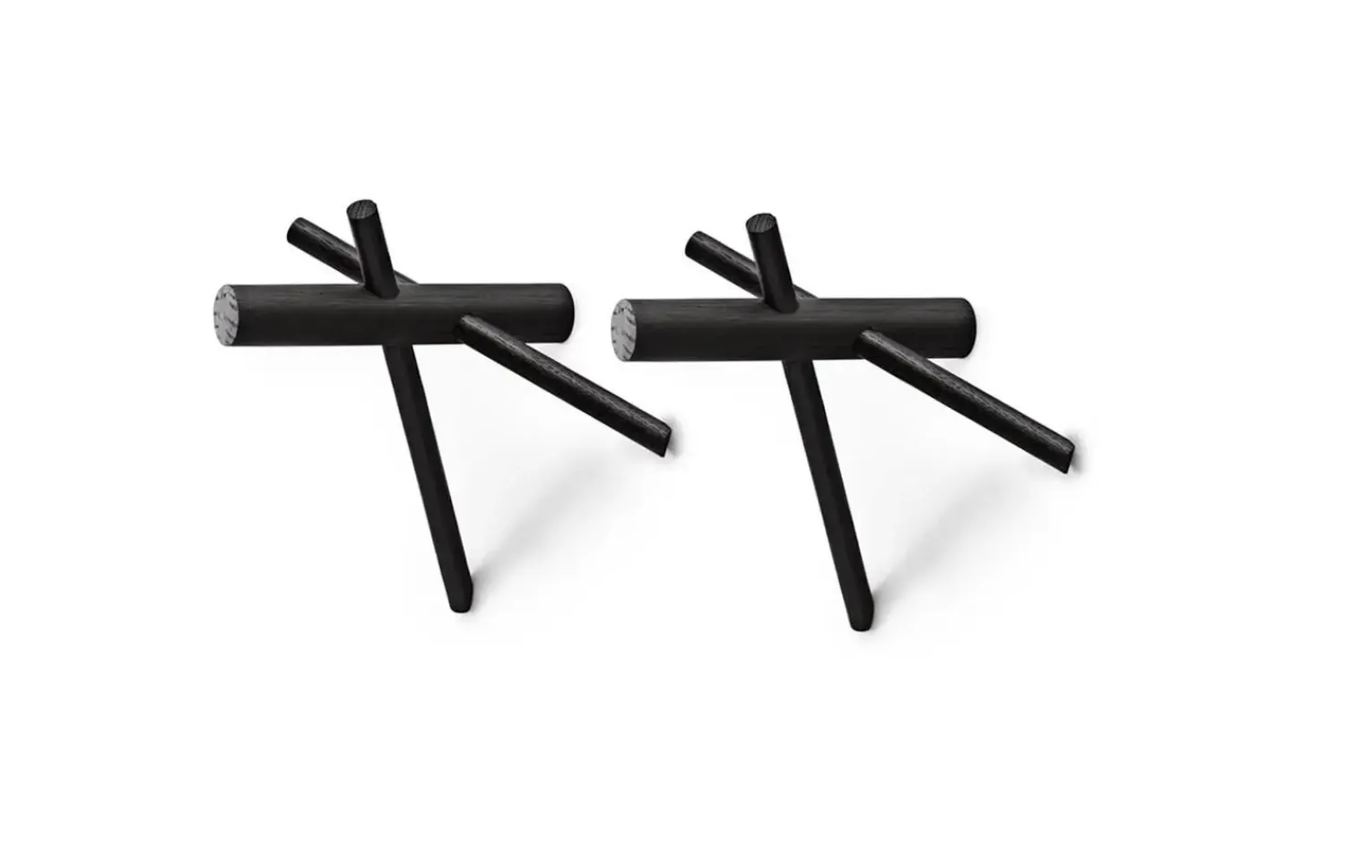 - Sticks Hooks - 2 pcs - sort^Normann Copenhagen Hot
