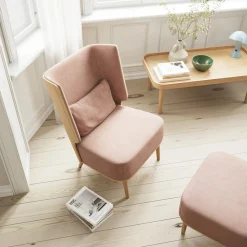 - Fodskammel - Serena - Dusty Rose/Rosa og Natur Eg^NovoForm Clearance