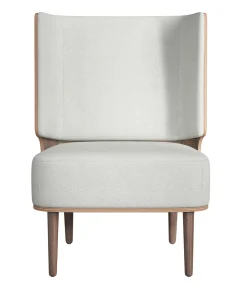 - Lounge Chair - Serena - Silver Grey og Mørk Eg^NovoForm