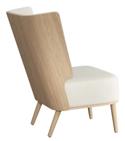 - Lounge Chair - Serena - Nubbio White/Hvid og Natur Eg*NovoForm Online