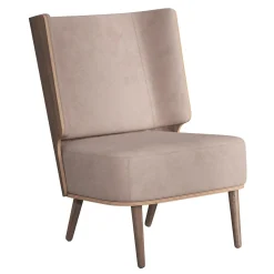 - Lounge Chair - Serena - Dusty Rose og Mørk Eg*NovoForm Outlet