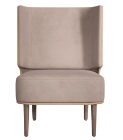 - Lounge Chair - Serena - Dusty Rose og Mørk Eg*NovoForm Outlet