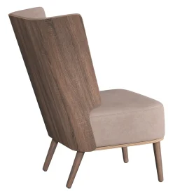 - Lounge Chair - Serena - Dusty Rose og Mørk Eg*NovoForm Outlet