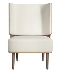 - Lounge Chair - Serena - Nubbio Hvid Bouclé og Mørk Eg^NovoForm Clearance