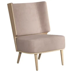 - Lounge Chair - Serena - Dusty Rose/Rosa og Natur Eg^NovoForm Online