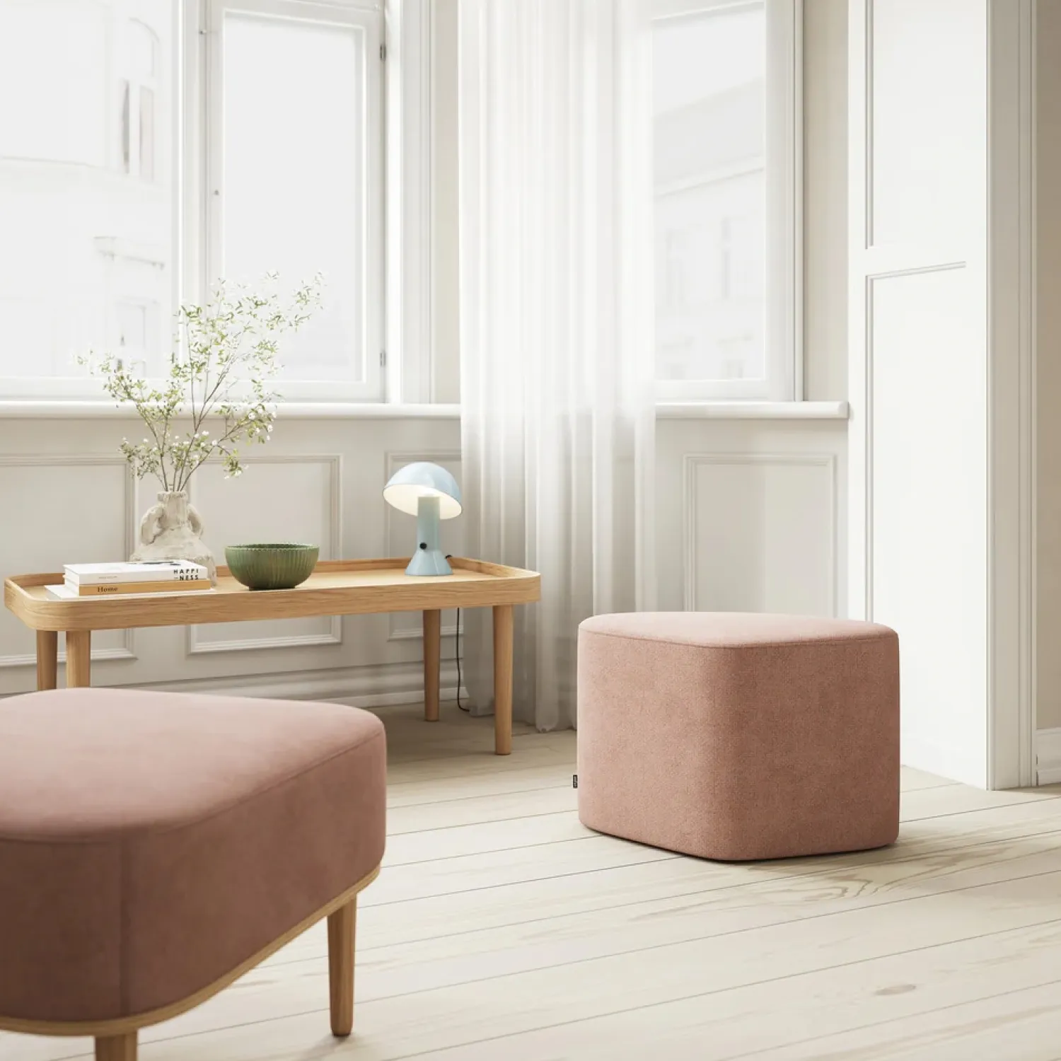 - Puf - Madison - Dusty Rose/Rosa^NovoForm