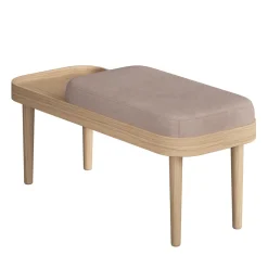 - Serena Bænk - Dusty Rose - Natur eg^NovoForm Discount