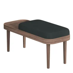 - Serena Bænk - Phantom Grey/Mørk grå - Mørk eg^NovoForm Outlet