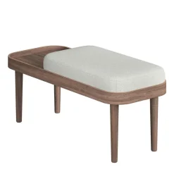 - Serena Bænk - Silver Grey/Lys grå - Mørk eg*NovoForm Clearance