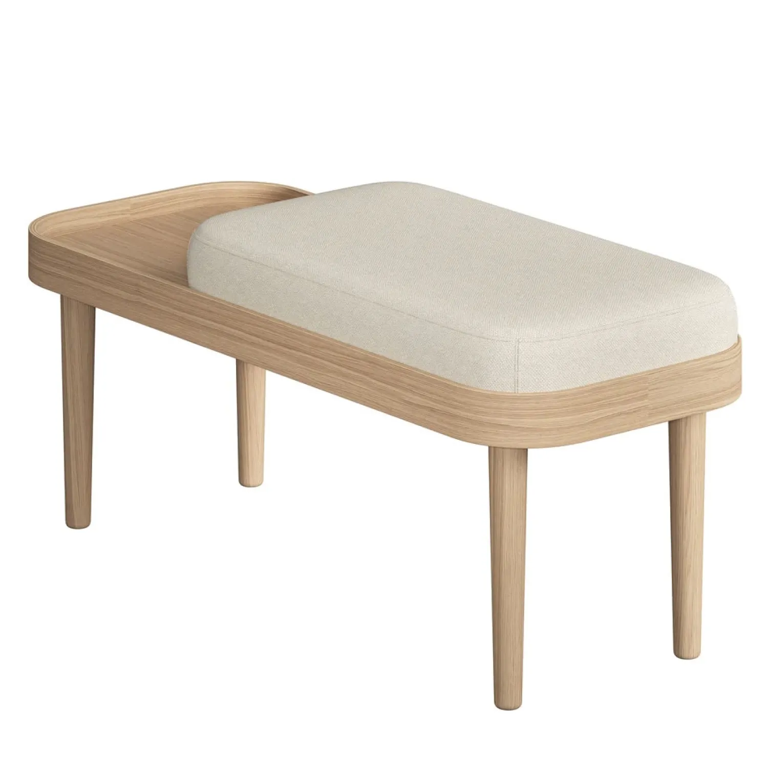 - Serena Bænk - Sweet Vanilla - Natur eg^NovoForm New