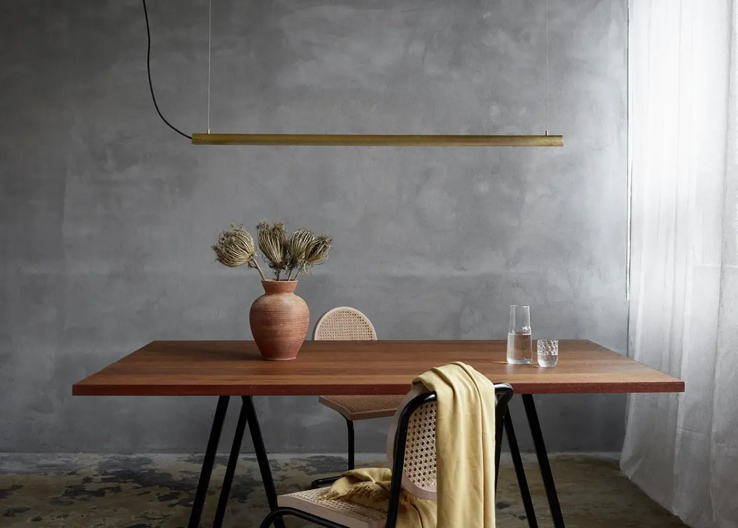 Nuad - Radents Pendant lampe, messing - 135 cm, bordlampe* Best