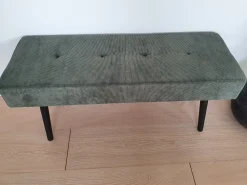 Orense Bænk med grønt fløjls look - Moss - 100 cm^ Clearance