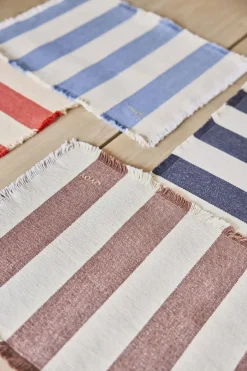 - Dækkeservietter - Toppu - 2 stk. - Brun/Hvid*OYOY Sale