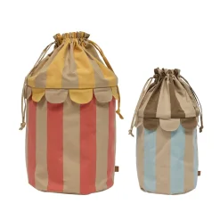 - Opbevaringsposer - Saga - 2 stk. - Blå/rød stribet^OYOY Discount