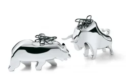 - Bull & Bear paper clip holder, 2 pcs set*Philippi New