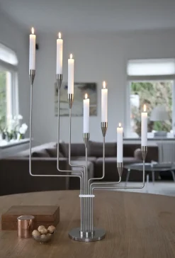 - Karlsvognen lysestage, H. 63 cm. Rustfrit stål*Piet Hein Clearance