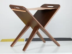 - Klaburet - Valnødde-finér , sæde kærnelæder Natur^Piet Hein Sale