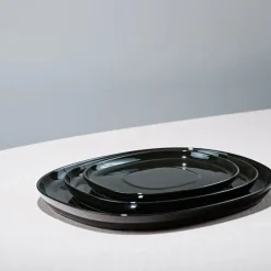 - Superellipse tallerken flad 20 * 24 - SORT - med plateau^Piet Hein New