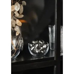 - Superæg i grå læderpose - massiv rustfri stål^Piet Hein