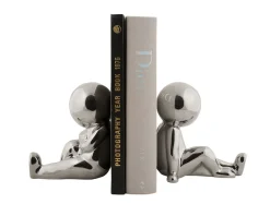 - Bookend Joey ceramic chrome plated, Set of 2pcs^Present time Hot