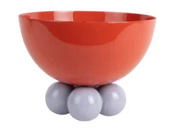 - Bowl Double Funky large bright red w. soft purple*Present time Discount