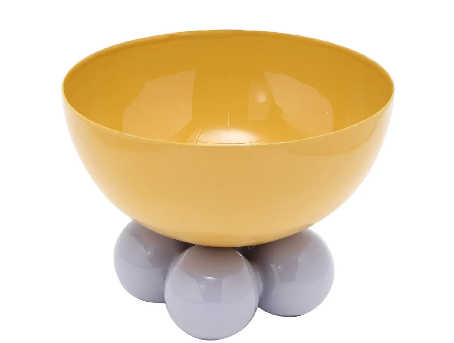 - Bowl Double Funky medium bright yellow w. soft purple^Present time