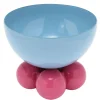 - Bowl Double Funky small soft blue w. bright pink*Present time Clearance