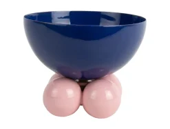 - Bowl Double Funky medium cobalt blue w. soft pink^Present time Best