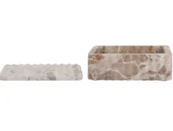 - Bowl rectangle with lid marble brown^Present time Online