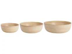 - Bowl set Puro Round bamboo natural^Present time Clearance