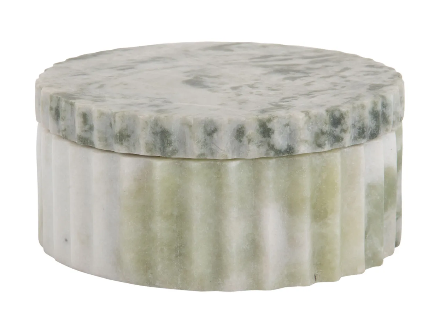 - Bowl with lid marble himalayan green*Present time Sale